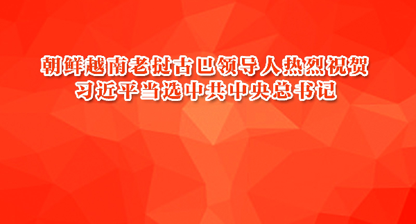 朝鲜越南老挝古巴领导人热烈祝贺习近平当选中共中央总书记