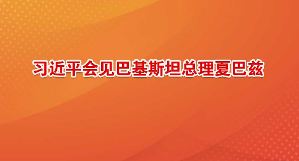 习近平会见巴基斯坦总理夏巴兹