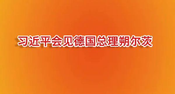 习近平会见德国总理朔尔茨
