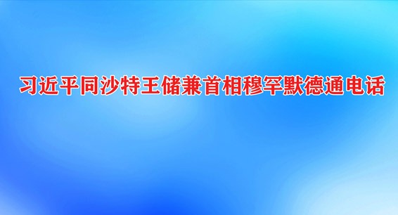 习近平同沙特王储兼首相穆罕默德通电话